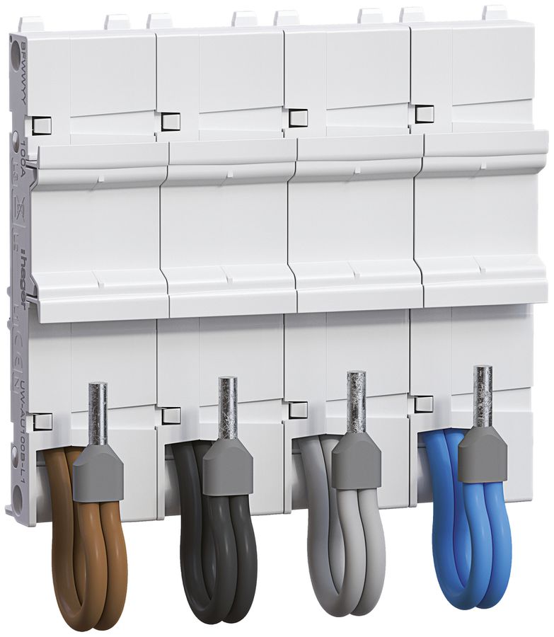 Universaladapter Hager uniway 108mm, 100A, 4P, L1L2L3N