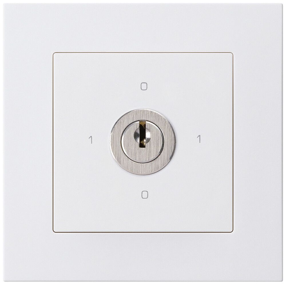UP-Drehschalter kallysto.pro 0/3L weiss mit Schloss Kaba 8