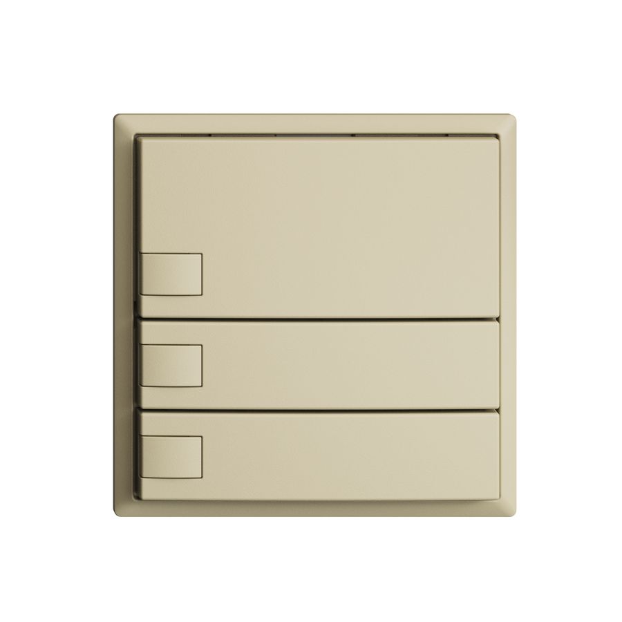 Poussoir ENC KNX 3× EDIZIOdue vanille RGB sans LED