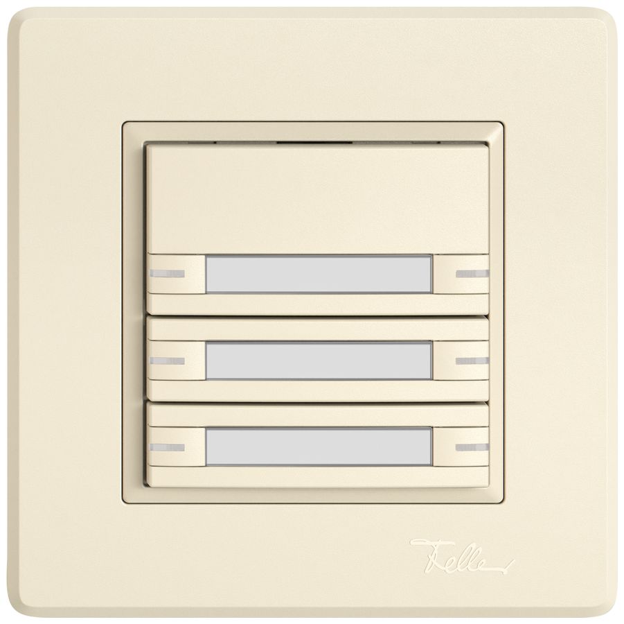 Poussoir KNX RGB ENC EDIZIO.liv SNAPFIX® capteur temp.RGB-LED étiqu.6×com.1T cr