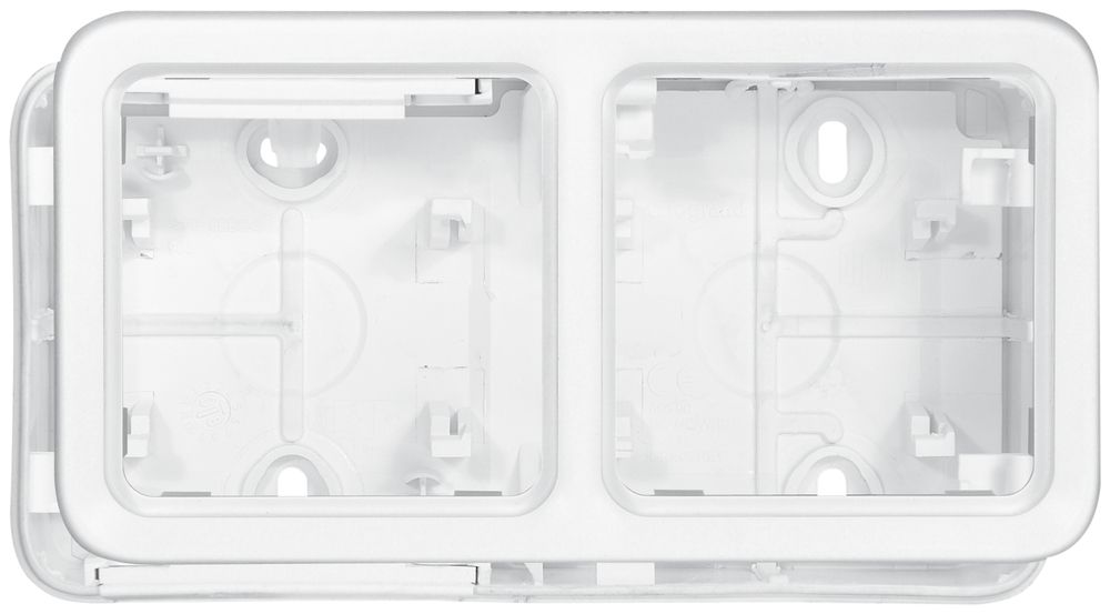 AP-Gehäuse PLEXO 1×2 weiss