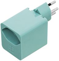 Mehrfachstecker Steffen mit Ladeadapter 18W, 1×USB C/1×T13 türkis