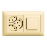 UP-Kombination EDIZIOdue 3×T13+3/1P vanille, horizontal