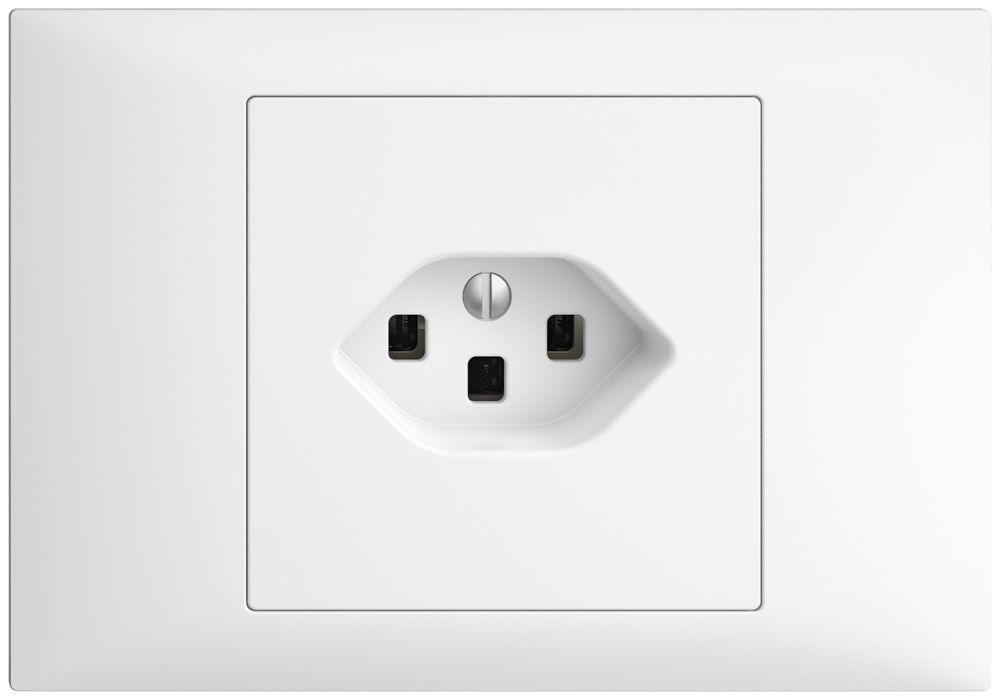 EB-Steckdose EDIZIOdue T23 16A weiss, mit Steckklemmen