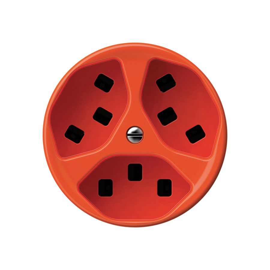 Presa origin 3×tipo 23 16A 230V 60×60mm arancione