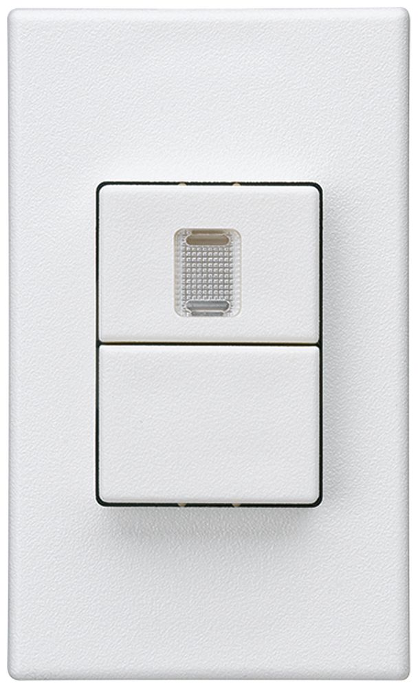 EB-Doppel-Druckschalter Hager FLF 10A/250V 1/1L 1×beleuchtet weiss