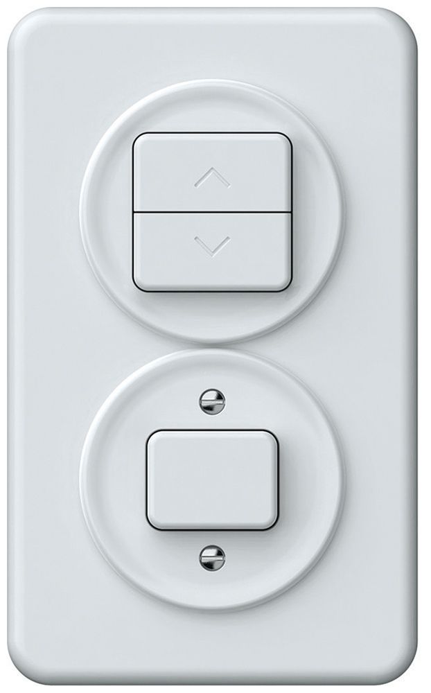 Combinaison ENC origin interrupteur pour stores + sch 3/1L 88×148mm blanc