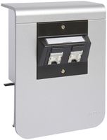 Geräteträger Hager für SL20080 Dekor Aluminium, 2×Kat.6