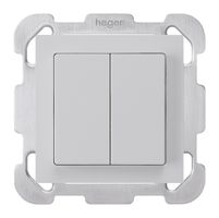 UP-Taster kallysto AR 2L hellgrau mit Befestigungsplatte