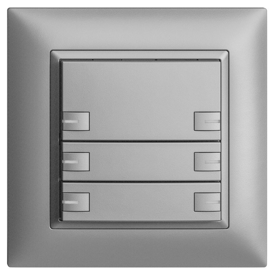 Poussoir KNX RGB ENC EDUE FMI, 250mW, a.LED RGB, 6×poussoir, comm.1×touche, si