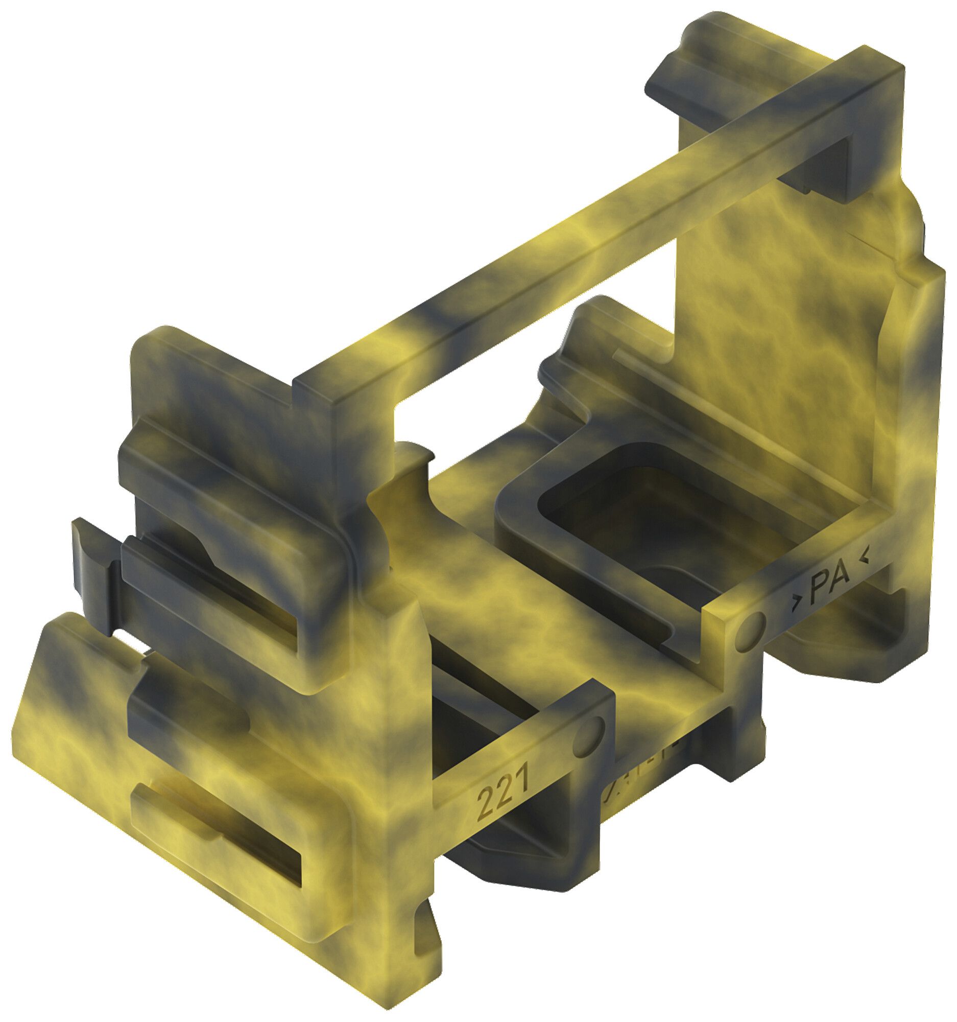 Adaptateur de fixation WAGO 221 sans décharge de traction 10L×4mm² vis gr/jn