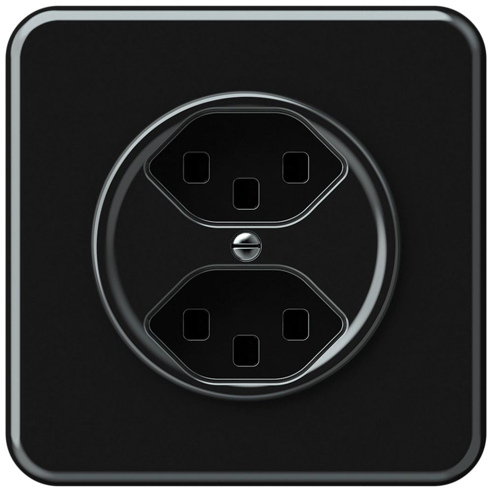 Prise ENC origin 2×type 23 16A 230V 92×92mm noir