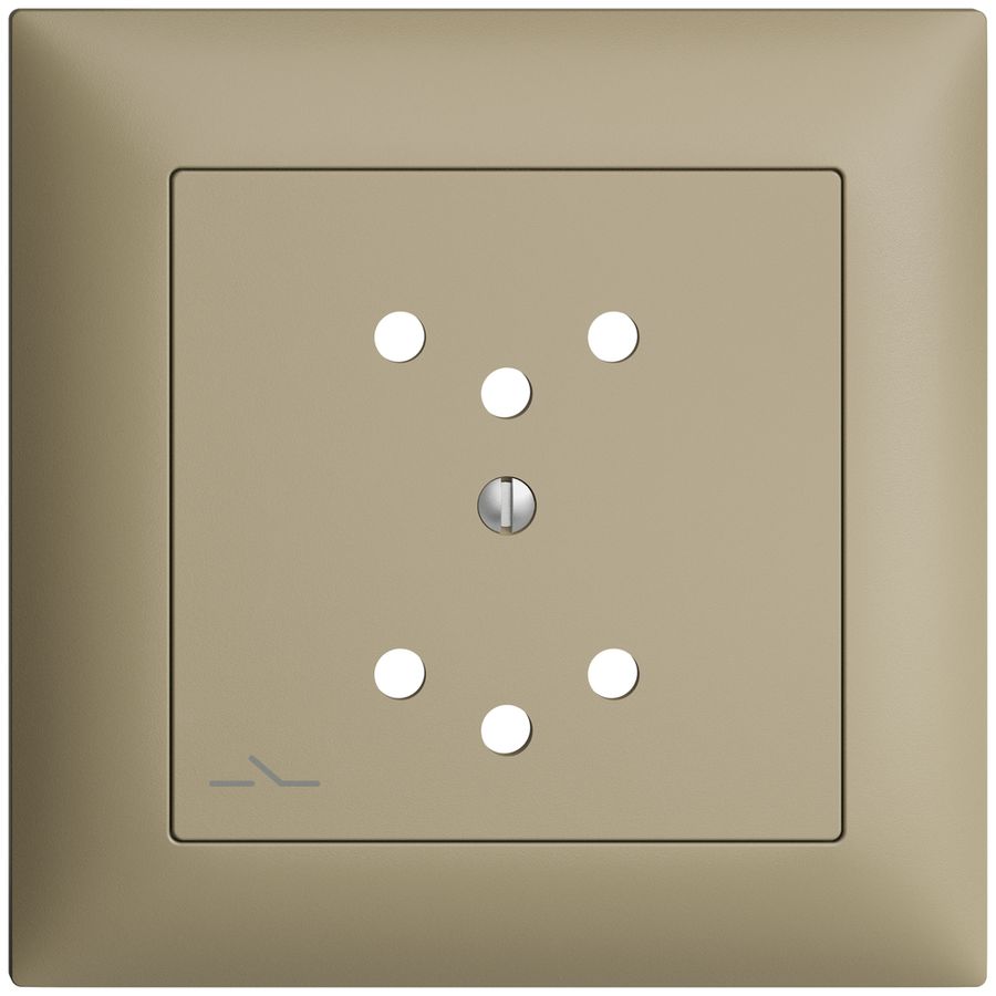 Frontset EDIZIOdue sand 88×88mm 2×T12/1 mit Shutter