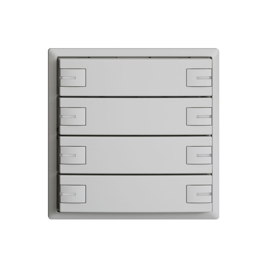 UP-Taster KNX 8-fach EDIZIOdue hellgrau RGB mit LED