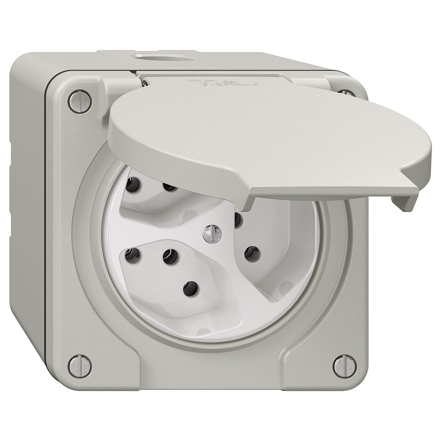 Prise NAP NEVO, 3×T13, IP21, gris clair