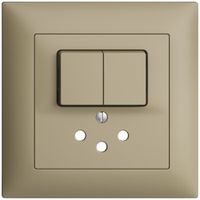 Kit frontal ENC EDIZIOdue sand 88×88mm pour combi 2 boutons+T12