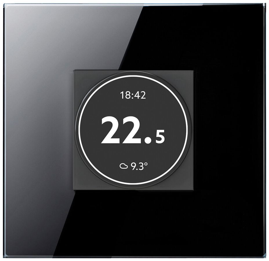 Termostato ambiente INC FINDER 4box SWIPE 5A/230VAC 7…33°C 485×23×434mm nero