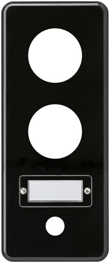 UP-Abdeckplatte basico 3×1 43+43 +16mm schwarz