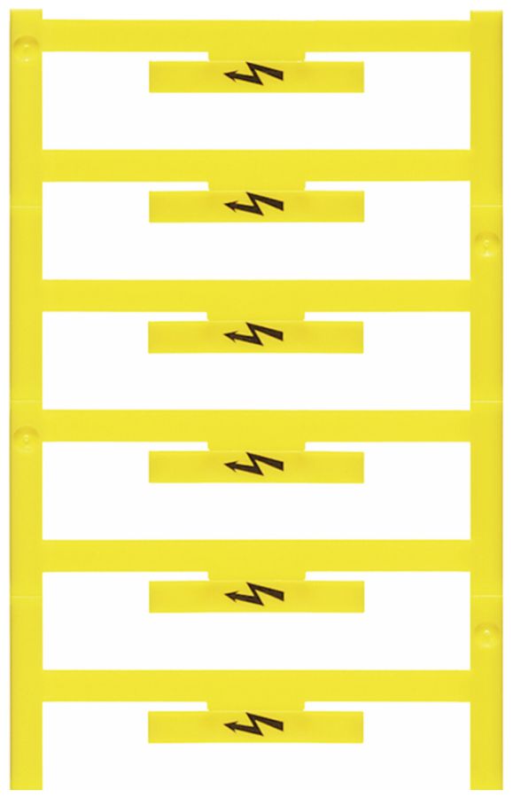 Cartello di avvertimento simboli orizzontale 5mm giallo 2.5…10mm² 48pz