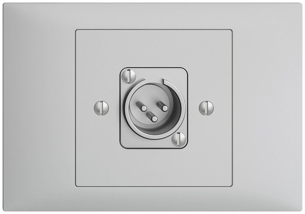 Presa INS XLR con spina EDIZIOdue grigio chiaro