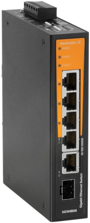 Switch WM IE-SW-BL05-4GT-1GS, 4×RJ45 GbE+1×RJ45/SFP GbE unmanaged