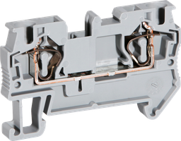 Borne 0.08…6mm² raccordement à ressort gris