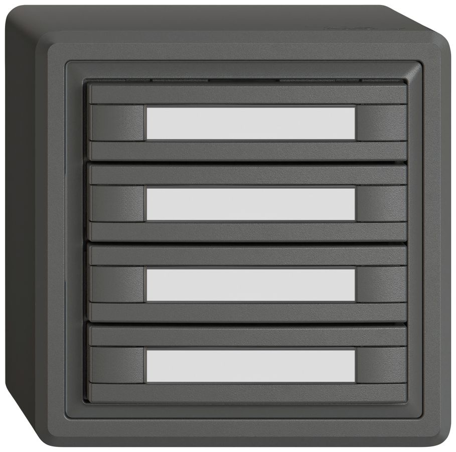 Pulsante KNX RGB AP EDIZIO.liv SNAPFIX® sensore temp.s.LED targ.4× com.2T grs