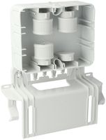 Boîtier AGRO, a.plaque d.montage pour canniveau d.câbles, coudé,120×95×40mm gris