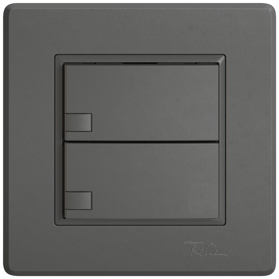 Poussoir KNX RGB ENC EDIZIO.liv SNAPFIX® capteur temp.s.LED 2× comm.1T grf