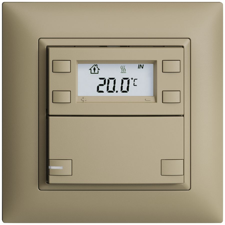 Poussoir RTH ENC KNX 1× EDIZIOdue FMI sand, avec LED RGB