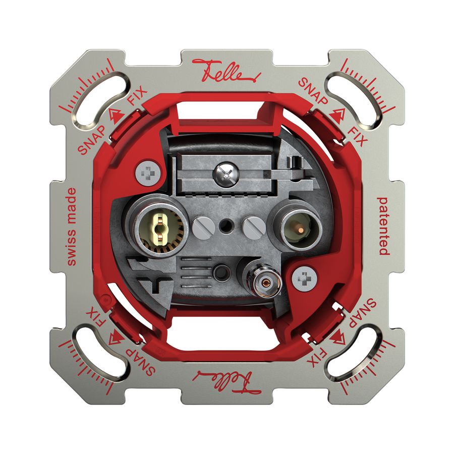 UP-Antennendose TV-R-Daten Feller SNAPFIX® 19dB