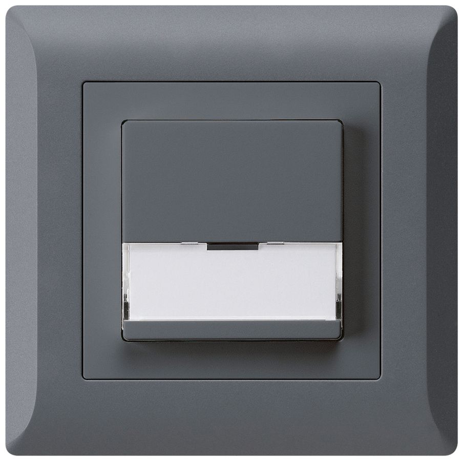 UP-SonnerieTaster kallysto.line anthrazit A/1L mit Namensschild 37×15mm