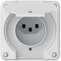 Steckdose robusto 1×Typ 23 beleuchtet IP55 weiss