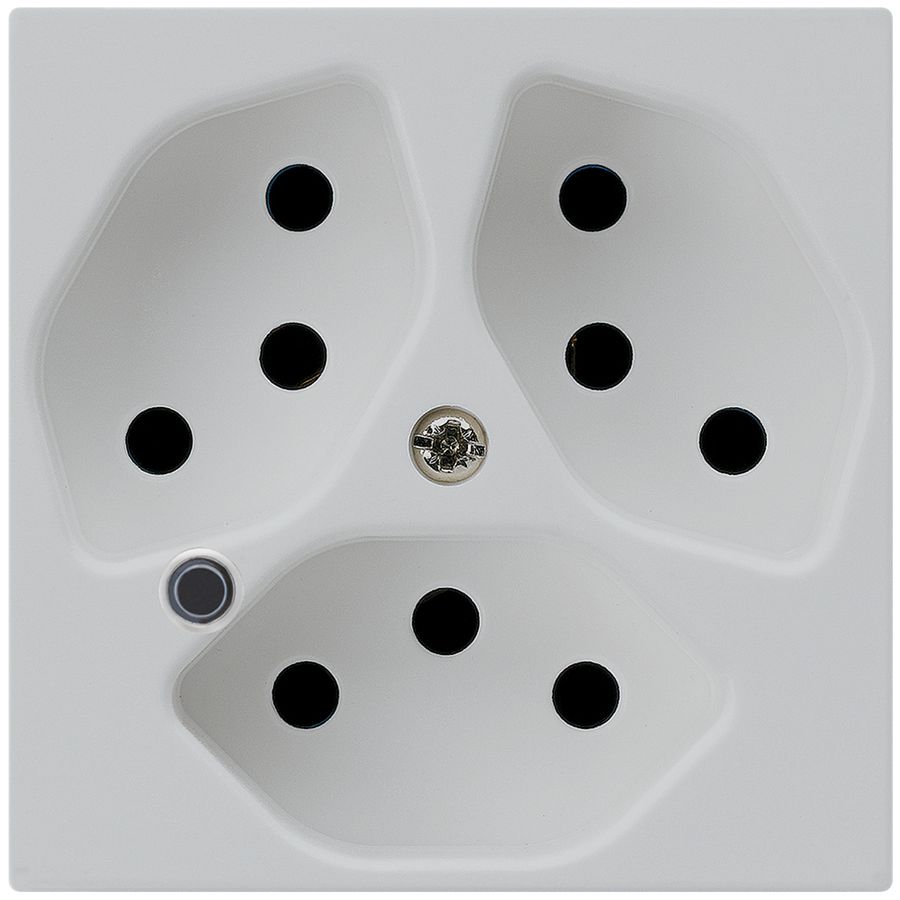 Prise Hager kallysto 3×T13 illuminé A gris clair