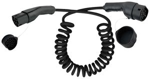 Ladekabel E-Mobility ROLINE Mode 3 T2/T2 22kW 32A 3L spiral schwarz 5m
