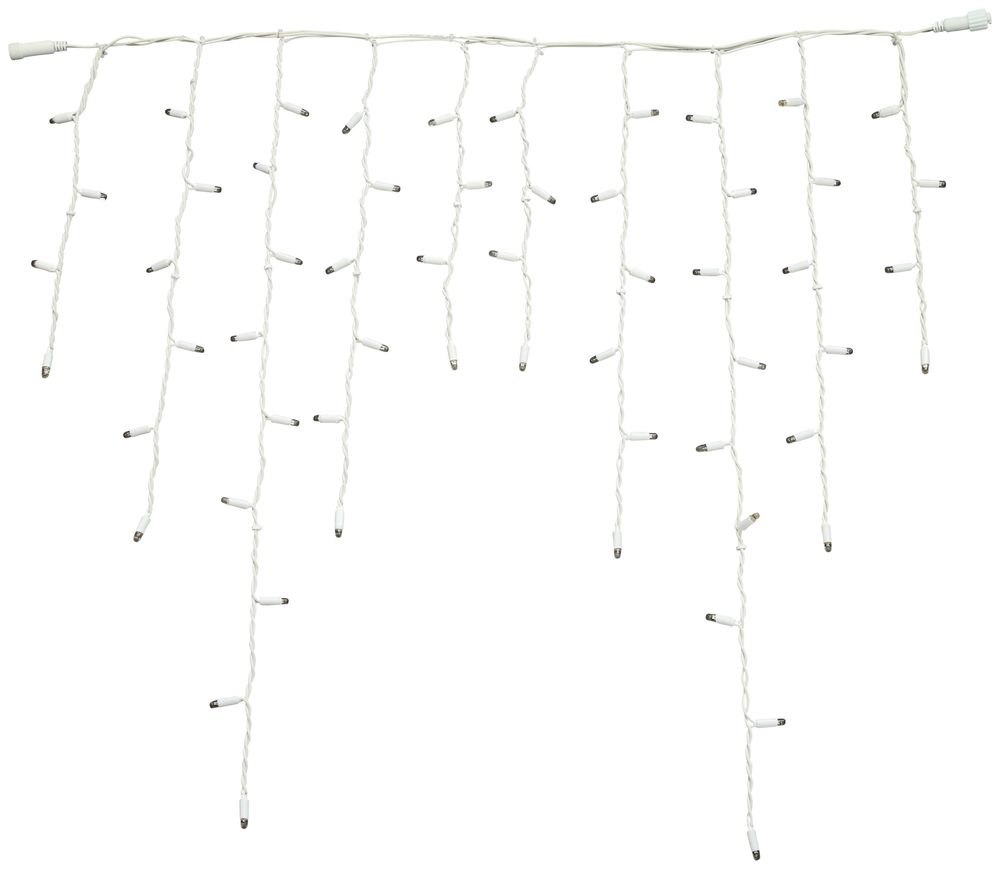 Rideau lumineux MK Ice Lite 174 3×0.9m 230V 174 LED blanc chaud câble blanc IP67