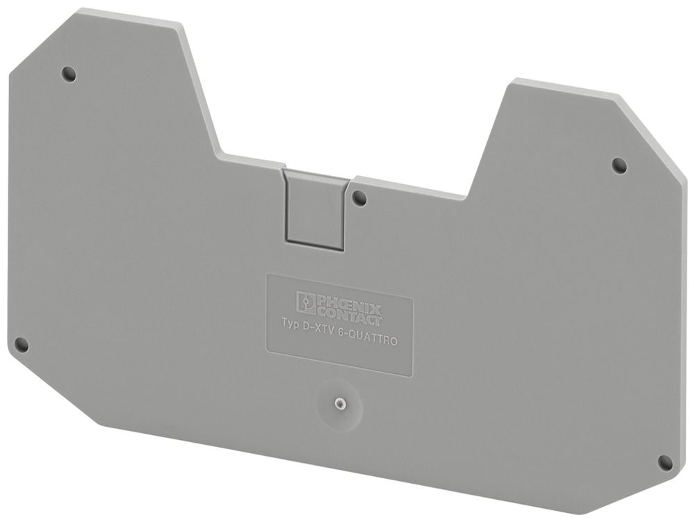 Piastra terminale PX D-XTV 6-QUATTRO 90.6×2.2×51.4mm grigio