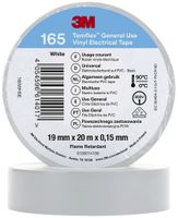 Ruban isolant 3M Temflex 165 19mm×20m×0.15mm blanc VDE 600V 0…90°C
