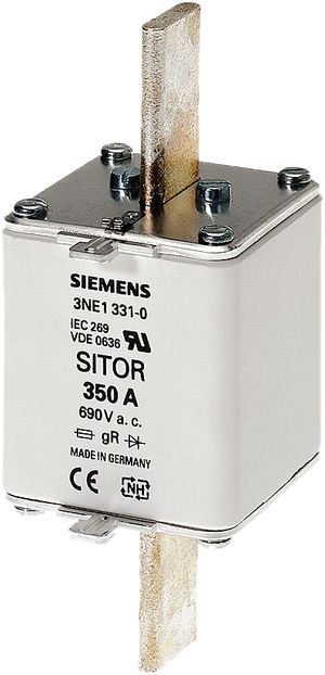 Fusibile HPC Siemens SENTRON 3NE SITOR DIN-2 350A gS, indicatore frontale