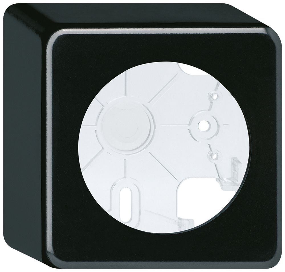 Boîtier AP basico noir h=54mm Ø58mm