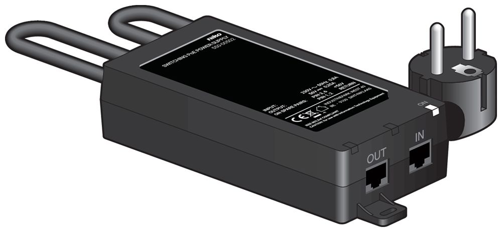 PoE Injektor Niko NHC 56V 96…264 VAC für Touchscreen