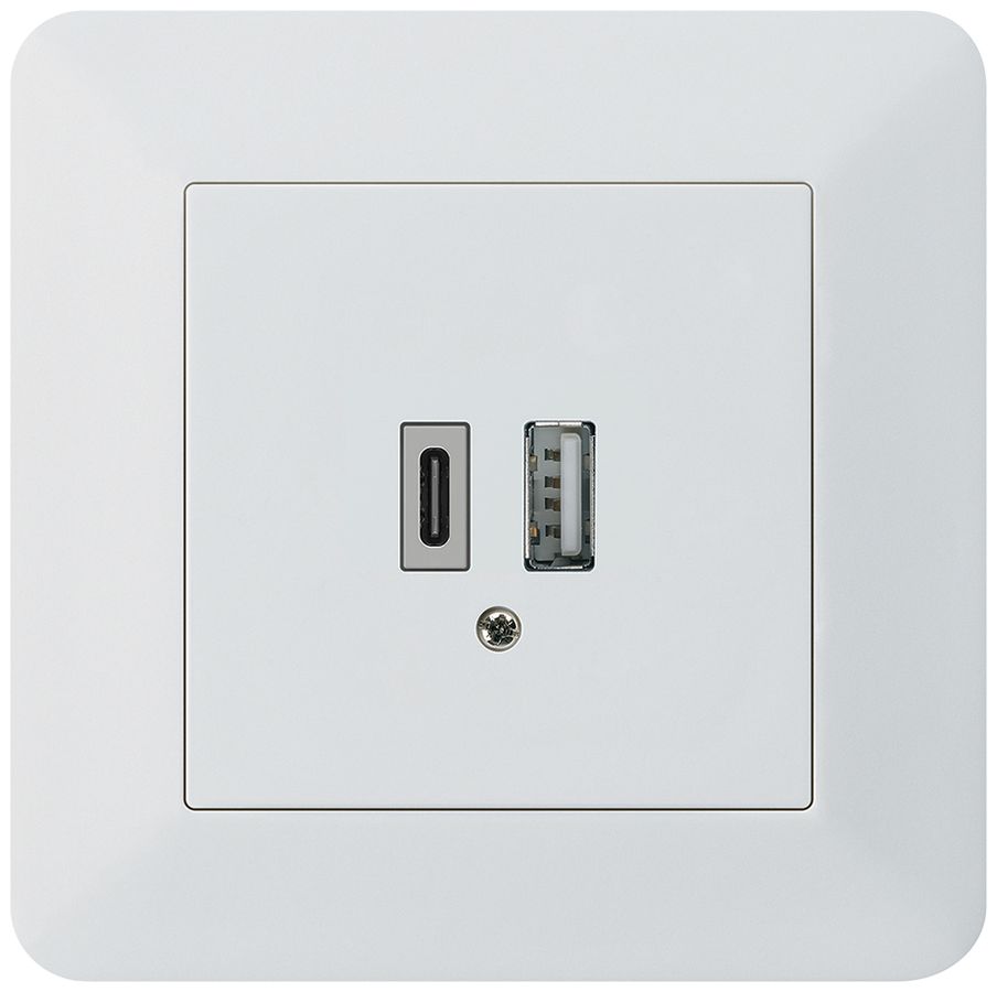 Prise de charge USB ENC kallysto.trend 18W PD 1×type A 1×type C blanc
