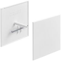 Couvercle broche HSB Slim avec vis centrale, 130×130mm, blanc sans halogène