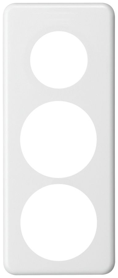 Plaque de recouvrement ENC basico 3×1 Ø43mm+2×Ø58mm blanc