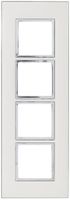 Intestazione INC Legrand Arteor 4×1, verticale, mirror white