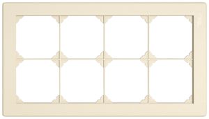 UP-Kopfzeile EDIZIO.liv SNAPFIX® 2×4 für frei wählbare Kombinationen crema