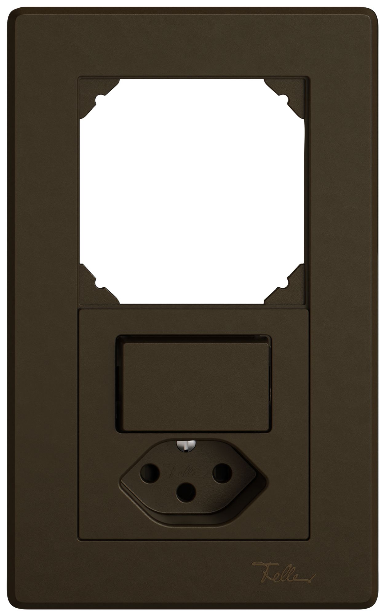 Combinaison ENC EDIZIO.liv SNAPFIX® 2×1 156×96mm vide+schéma 3/1L+T13 brun