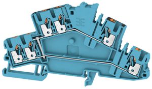 Mehrstock-Reihenklemme Weidmüller A2T PUSH IN 2.5mm² 2 Etagen blau