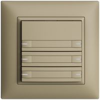 UP-Taster KNX 6-fach EDIZIOdue sand RGB mit LED mit Papiereinlage