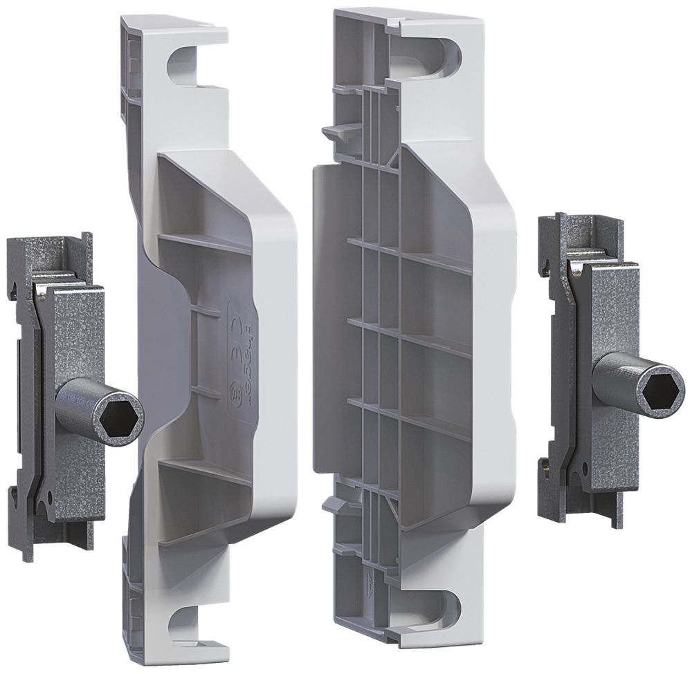 Stecksockel-Endstück Hager uniway, hoch, 2 Stück